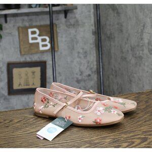 Wild Fable Floral Embroidered Ballet Flats - Pink